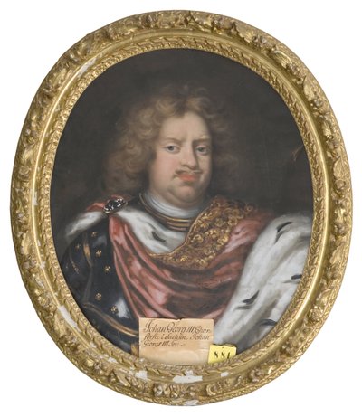 Jean Georges III de Saxe - ザクセン選帝侯ジョン・ジョージ3世（1647-1691）の肖像、クラフト、ダヴィッド、フォン（1655-1724）作。キャンバスに油彩。サイズ：75x62 cm。ストックホルム国立博物館 作： David von Krafft