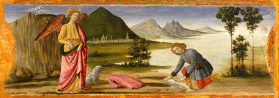 トビアスと天使、ca。 1479年。 作： Davide Ghirlandaio
