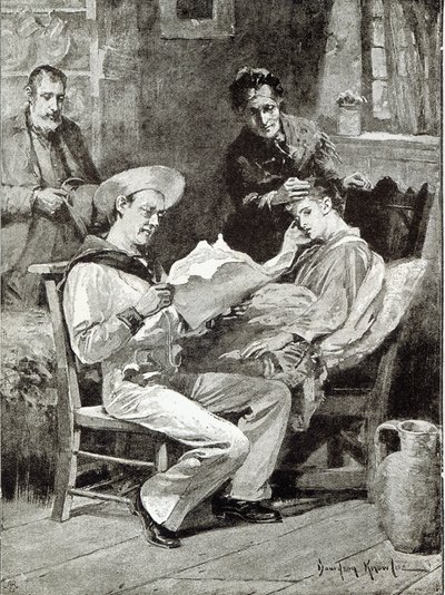 「レジャーアワー」からの村のヒーロー、1891 作： Davidson Knowles
