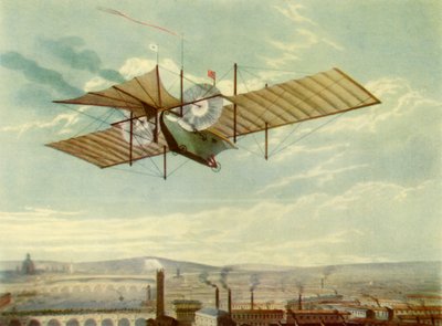 「ヘンソンのアリエルの架空の飛行」、1843年、1944年。 作： Day and Haghe