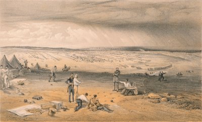 1855年7月9日、第3師団のキャンプ。 作： Day and Son