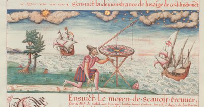海軍のパイロット、ジャック・ド・ヴォルクスの最初の作品からのイラスト、1583年。 作： De Vaulx