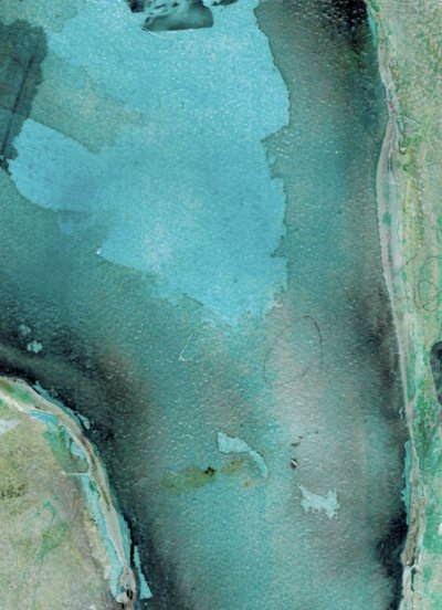 穏やかなティール色の水面 作： Deb Chaney