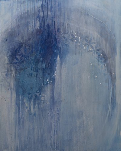神聖なブルー・ジオメトリー 作： Deb Chaney