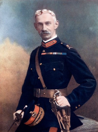 1902 年、第 6 歩兵旅団を指揮する G バートン少将 作： Debenham and Smith