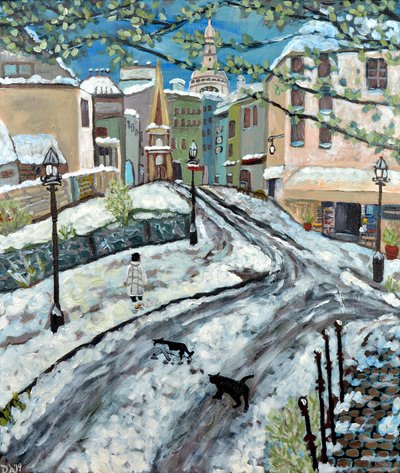 Early Snow, 2020（キャンバスにアクリル絵の具） 作： デボラ・イブ・アラストラ