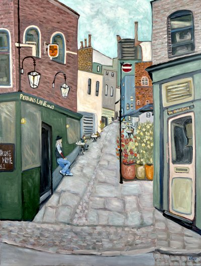 Haunted Pub Hampstead, 2018（キャンバスにアクリル画） 作： デボラ・イブ・アラストラ