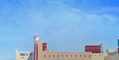 ブルックリン・ビュー・アクロス・ワシントン・ストリート、2012年（キャンバスに油彩） 作： Deborah Stevenson