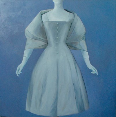 銀のドレス, 2004 （キャンバスに油彩） 作： Deborah Stevenson