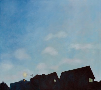 黄昏の屋根, 2003 （キャンバスに油彩） 作： Deborah Stevenson