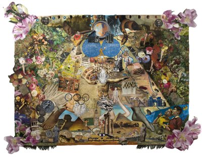 世界の七不思議、2012年（紙のコラージュ） 作： Deirdre Kelly