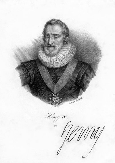 フランスのヘンリー4世、1553-1610。 作： Delpech