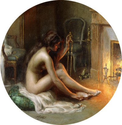 火のそばに 作： Delphin Enjolras