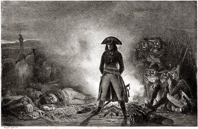 ナポレオン・ボナパルト、1796年のイタリア遠征で兵士たちとキャンプを張る 作： Denis-Auguste-Marie Raffet