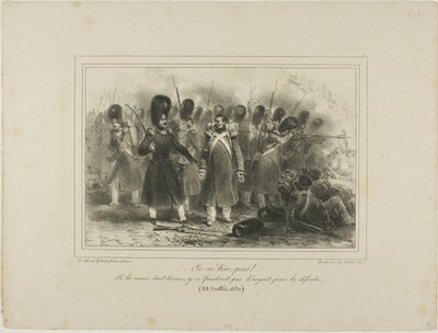 私は撃たない！大義名分があれば、それを守る金はない。1830年7月28日 作： Denis Auguste Marie Raffet