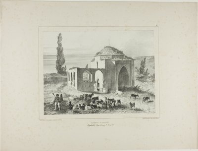 1837年8月21日、クリミア、バハトチェ・セライのマライア墳墓 作： Denis Auguste Marie Raffet