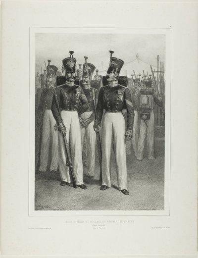 ヴォスネセンスク収容所のヴォルヒニー連隊（帝国親衛軍）の下士官と兵士たち 作： Denis Auguste Marie Raffet