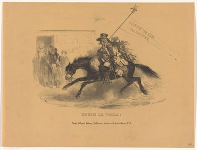 馬に乗ったポスティリオン 最後に出来上がり！ (アイテムのタイトル) Album de 1836 (オブジェクトのシリーズ タイトル) 作： Denis Auguste Marie Raffet