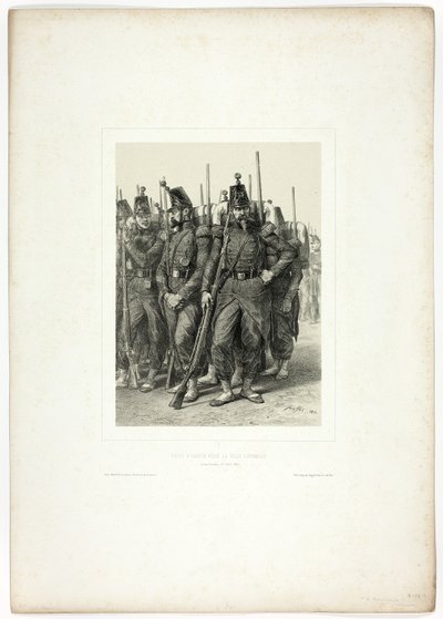 お土産 d’Italie: Expedition de Rome から、永遠の都に向けて出発する準備ができました 作： Denis Auguste Marie Raffet