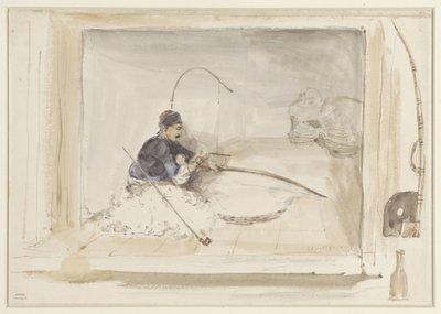 座っている綿細工人 作： Denis Auguste Marie Raffet