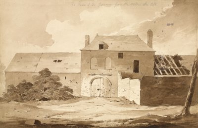 「No 5 The House of du Gourmon from the Left on the Left」、1815（紙と鉛筆） 作： Denis Dighton