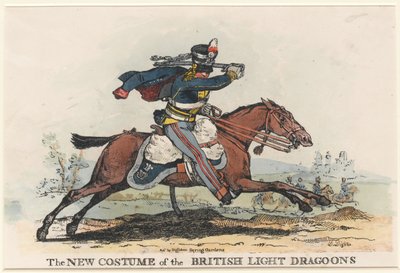 英国軽騎兵隊の新しいコスチューム（銅版画 作： デニス・ダイトン