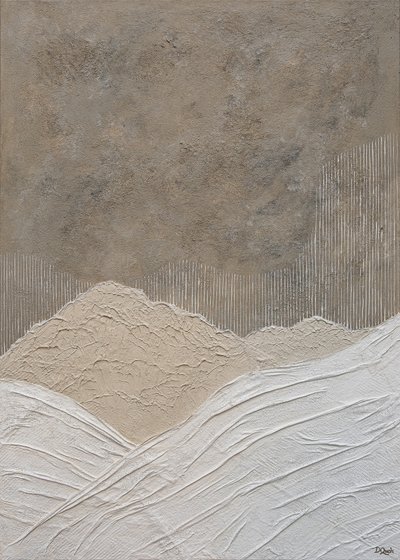 起伏に富んだ山岳風景 作： 