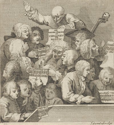 歌手の合唱、ca。 1800年。 作： Dent