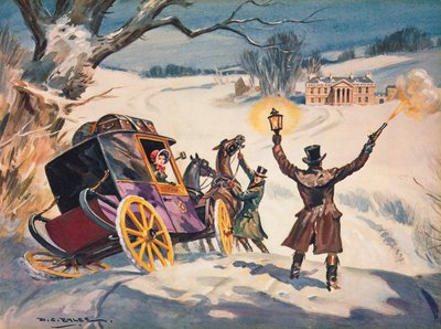 雪にはまった馬車 作： Derek Charles Eyles
