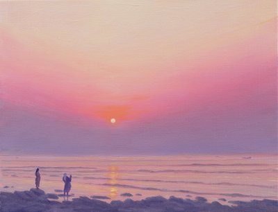 高知の夕暮れ 作： Derek Hare