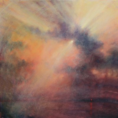 河口、2022年（キャンバスに油彩） 作： Derek Hare