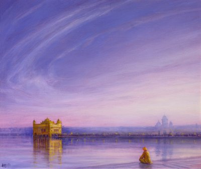 アムリトサルの黄金寺院での夜 作： Derek Hare