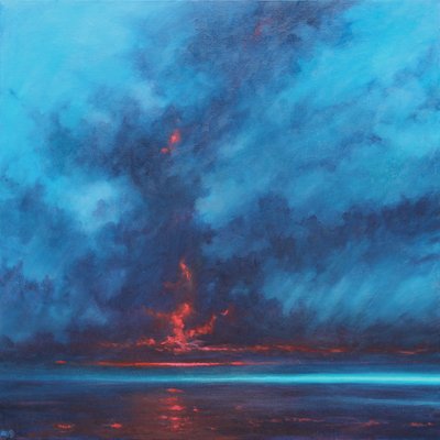 スカイファイア、2021年（キャンバスに油彩） 作： Derek Hare