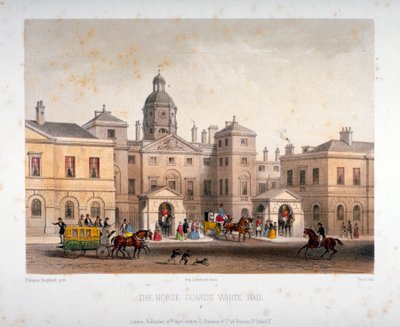 ホース ガーズ、ウェストミンスター、ロンドン、1854 年。 作： Deroy