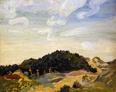 風景（油彩・ボード） 作： Derwent Lees