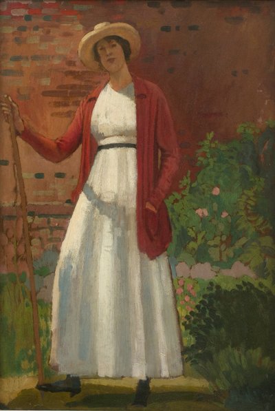 庭のリンドラ 1913年頃（油彩・板） 作： Derwent Lees