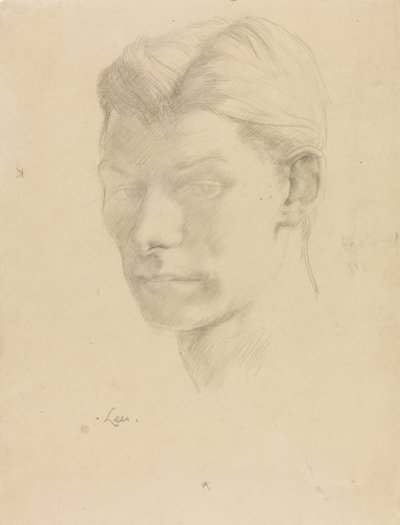 男の肖像 1906-08年頃 （紙に鉛筆） 作： Derwent Lees