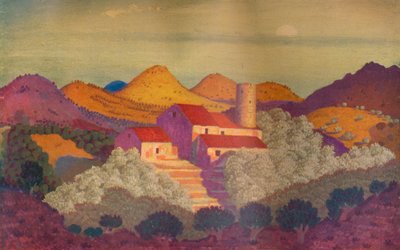 コリウールの近くの日没、20世紀 作： Derwent Lees