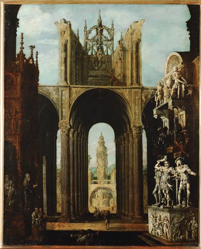 架空の建築（油彩・キャンバス） 作： Desiderio Monsu