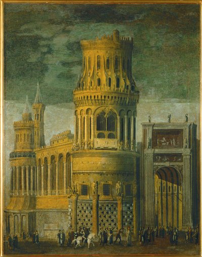 架空の建築（キャンバスに油彩） 作： Desiderio Monsu