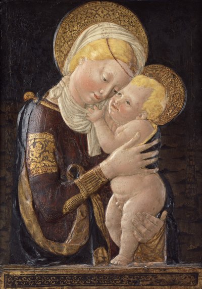 聖母子像 1450年頃 （塗装済みスタッコ 作： Desiderio da Settignano (after)