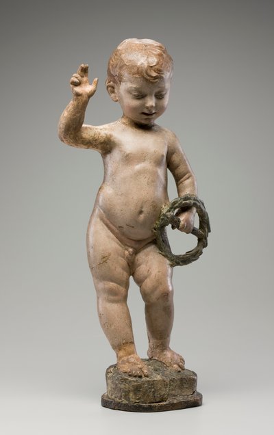 キリストの子供（多色の装飾が施された漆喰） 作： Desiderio da Settignano