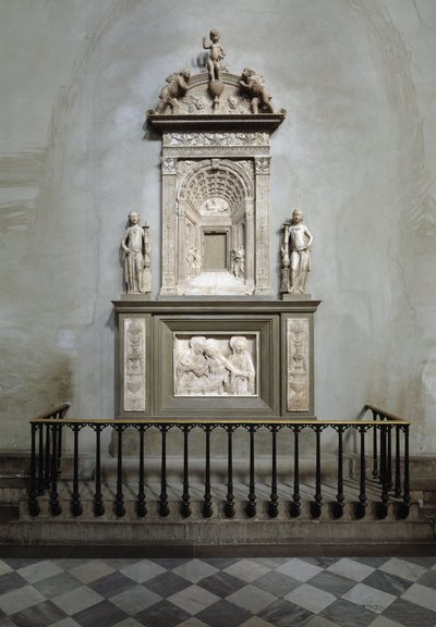 デシデリオ・ダ・セッティニャーノ（約1430-1464）による大理石の幕屋（聖餐式の祭壇、大理石の幕屋） 1461年 フィレンツェ、サン・ロレンツォ教会（セント・ローレンス教会） イタリア 作： Desiderio da Settignano