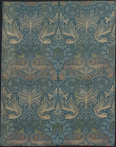 ピーコックとドラゴンと題されたパネル 作： Designed by William Morris