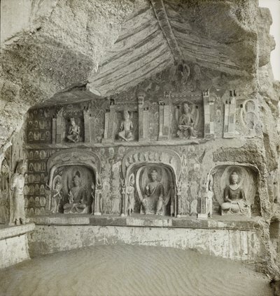 仏像と菩薩像、洞窟 259、北壁、敦煌石窟、中国、写真 1275/1 (114) 作： Desmond Parsons