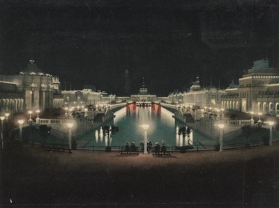照らされた大法廷、トランスミシシッピ博覧会、1898 作： Detroit Photographic Co.