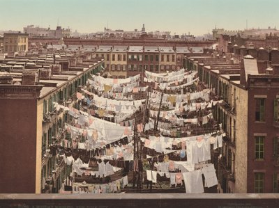 A Monday Washing, New York City, 1900 年発行。 作： Detroit Photographic Company
