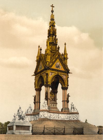 ロンドン、アルバート記念碑、1890〜1900年頃 作： Detroit Publishing Co.