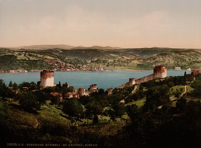 ボスポラス海峡、ルメリとアナダリ・ヒサール、1890-1900年頃（フォトクロム・プリント 作： Detroit Publishing Co.
