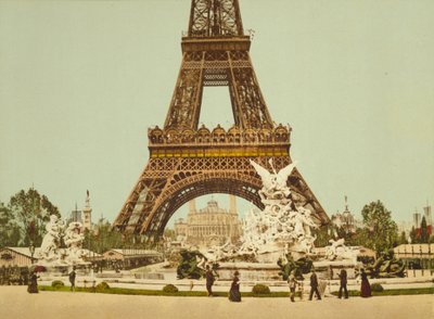 エッフェル塔と噴水、万博博覧会、パリ、フランス、1900年頃 作： Detroit Publishing Co.
